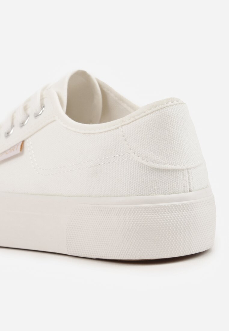 Białe Trampki VICES z Napisem Rioselle