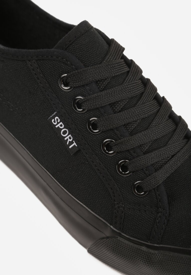 Czarne Trampki VICES z Napisem Rioselle