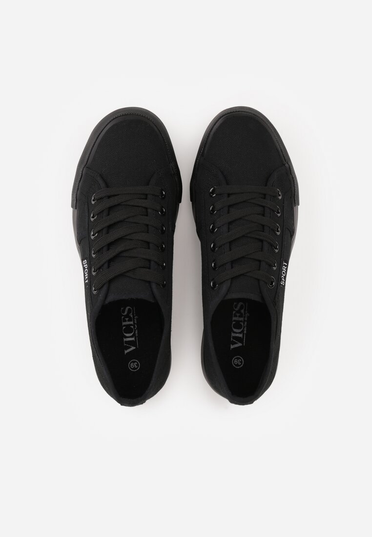 Czarne Basicowe Trampki VICES w Minimalistycznym Stylu Riosanne