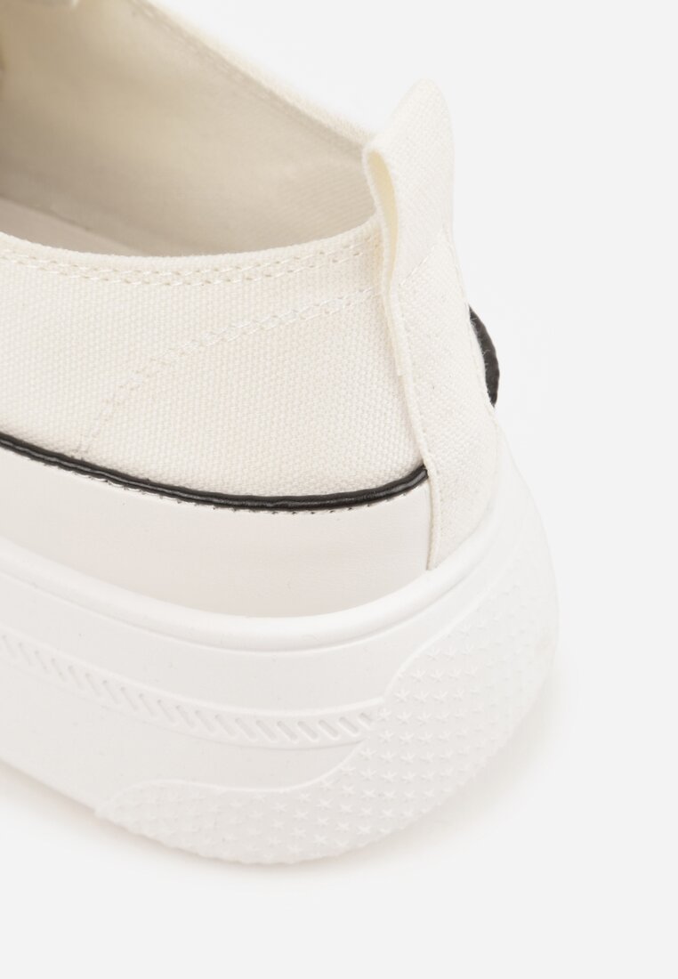 Białe Trampki VICES na Platformie z Ozdobnym Paskiem Wokół Podeszwy Rionira