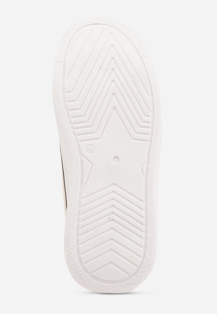 Beżowe Trampki VICES na Platformie z Ozdobnym Paskiem Wokół Podeszwy Rionira