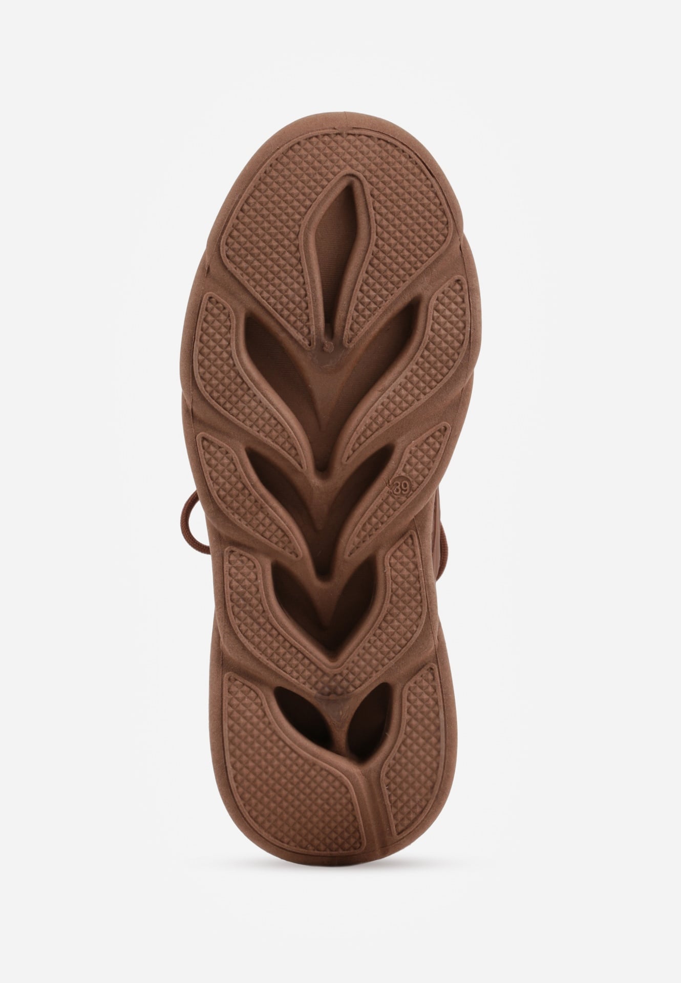 Brązowe Streetwearowe Sneakersy z Siateczki na Perforowanej Podeszwie Clythusa