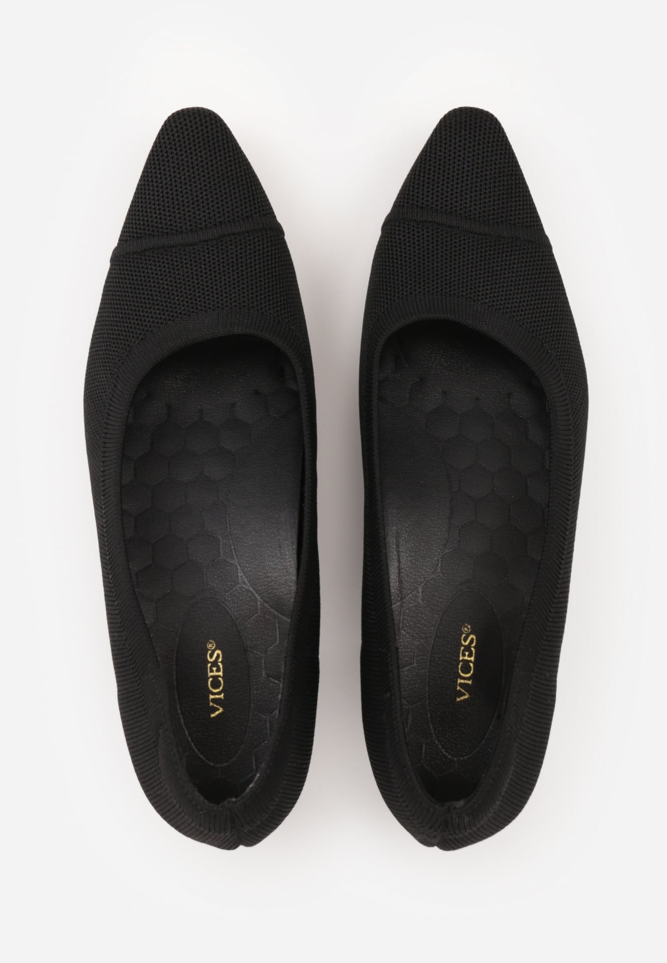 Czarne Strukturalne Czółenka VICES na Słupkowym Obcasie Abathise