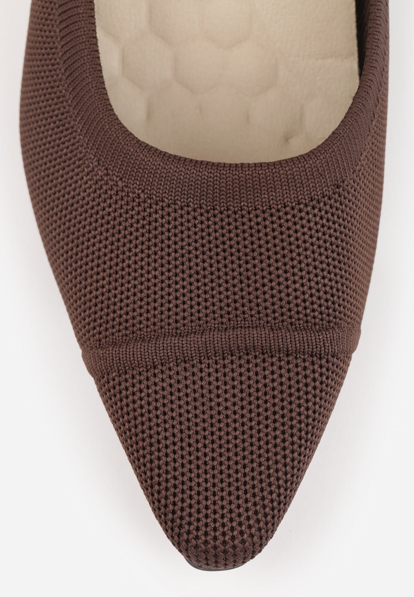 Brązowe Strukturalne Czółenka VICES na Słupkowym Obcasie Abathise