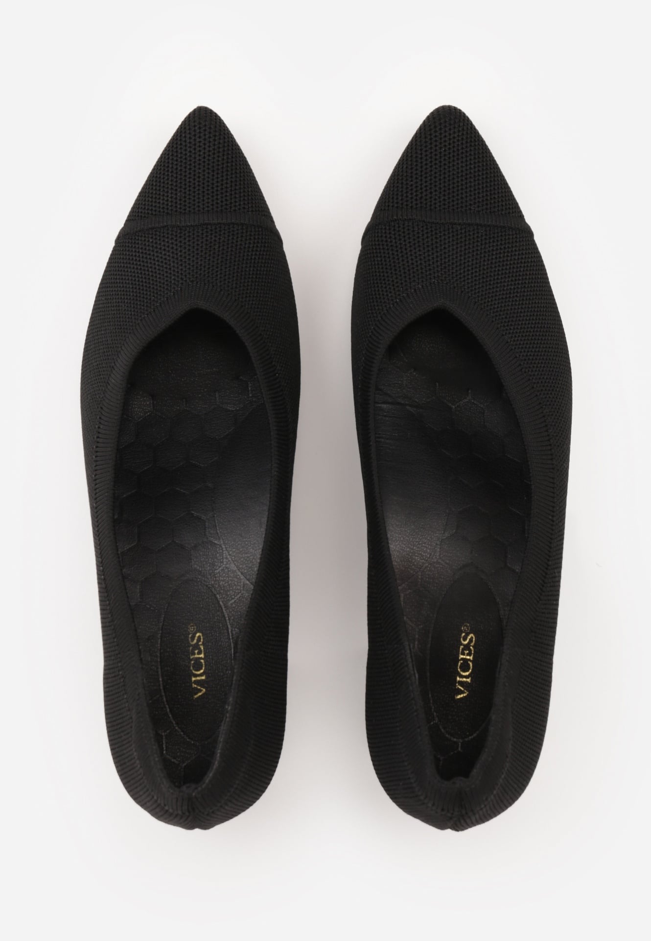 Czarne Czółenka VICES na Geometrycznym Słupku Daphilane