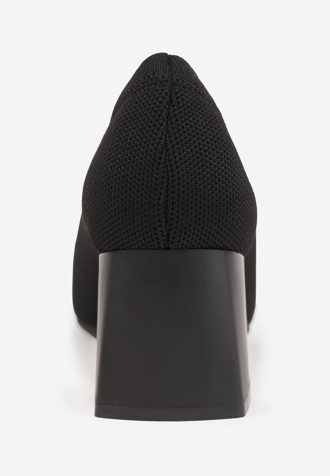 Czarne Czółenka VICES na Geometrycznym Słupku Daphilane