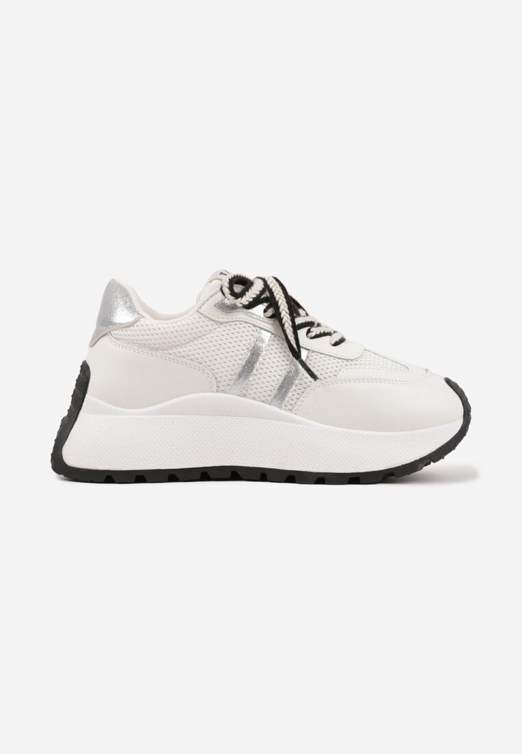 Białe Streetwearowe Sneakersy Chunky VICES na Platformie Ilnatea