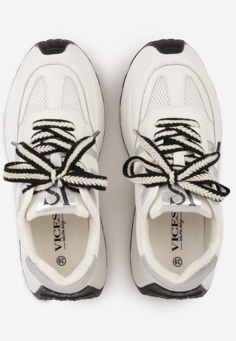 Białe Streetwearowe Sneakersy Chunky VICES na Platformie Ilnatea