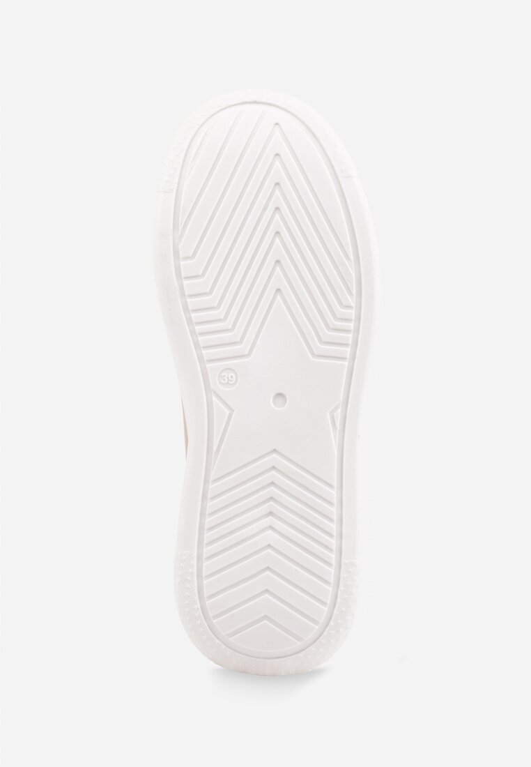 Złote Sneakersy VICES Ozdobione Gwiazdą i Błyszczącą Wstawką Oranatta