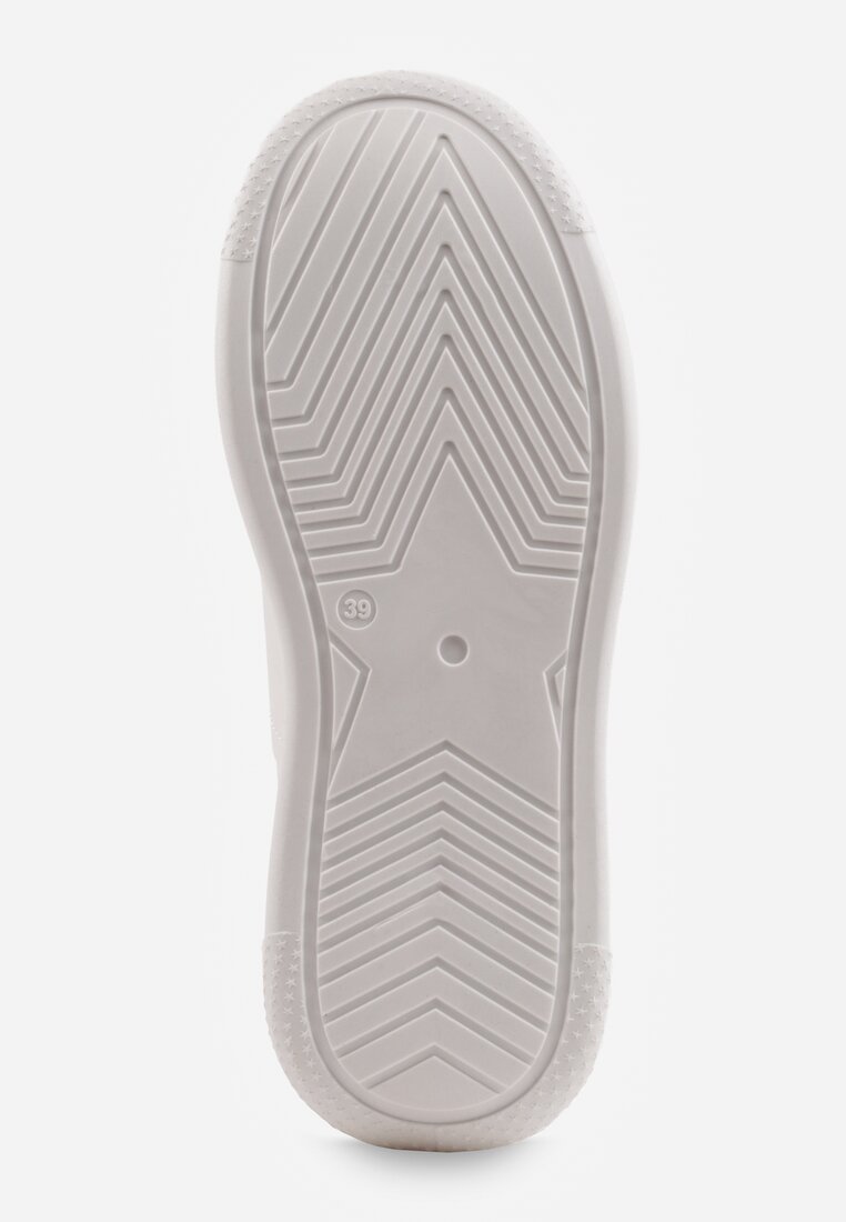 Białe Sneakersy Basic VICES na Platformie z Trójkątnym Zdobieniem Mellinata