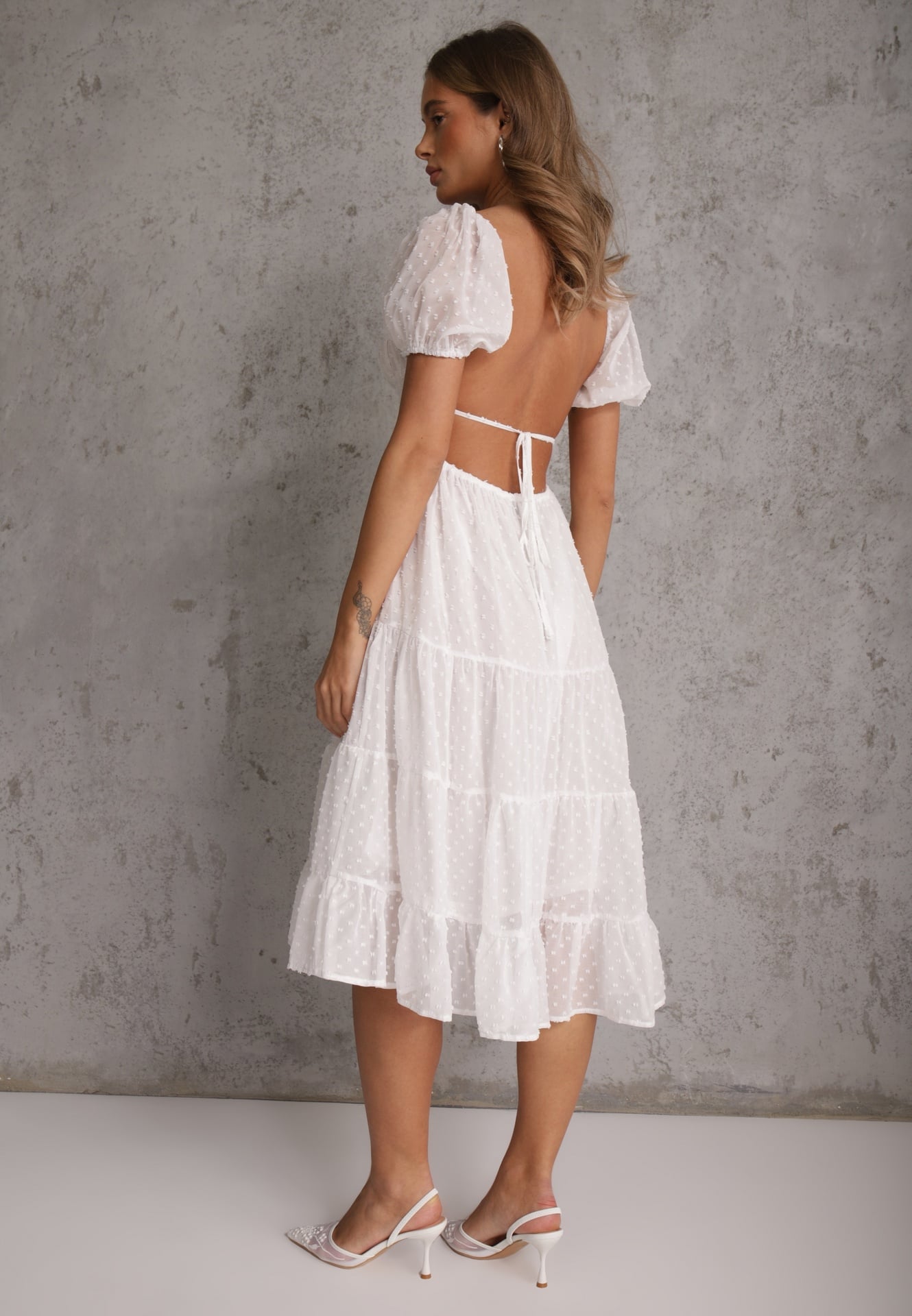 Rochie Albă cu spatele gol Nephia