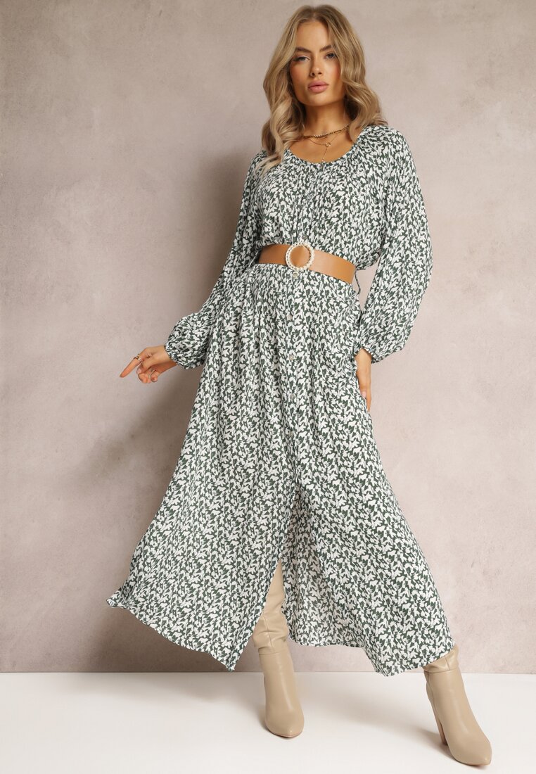 Rochie Alb-Verde Hyrathe