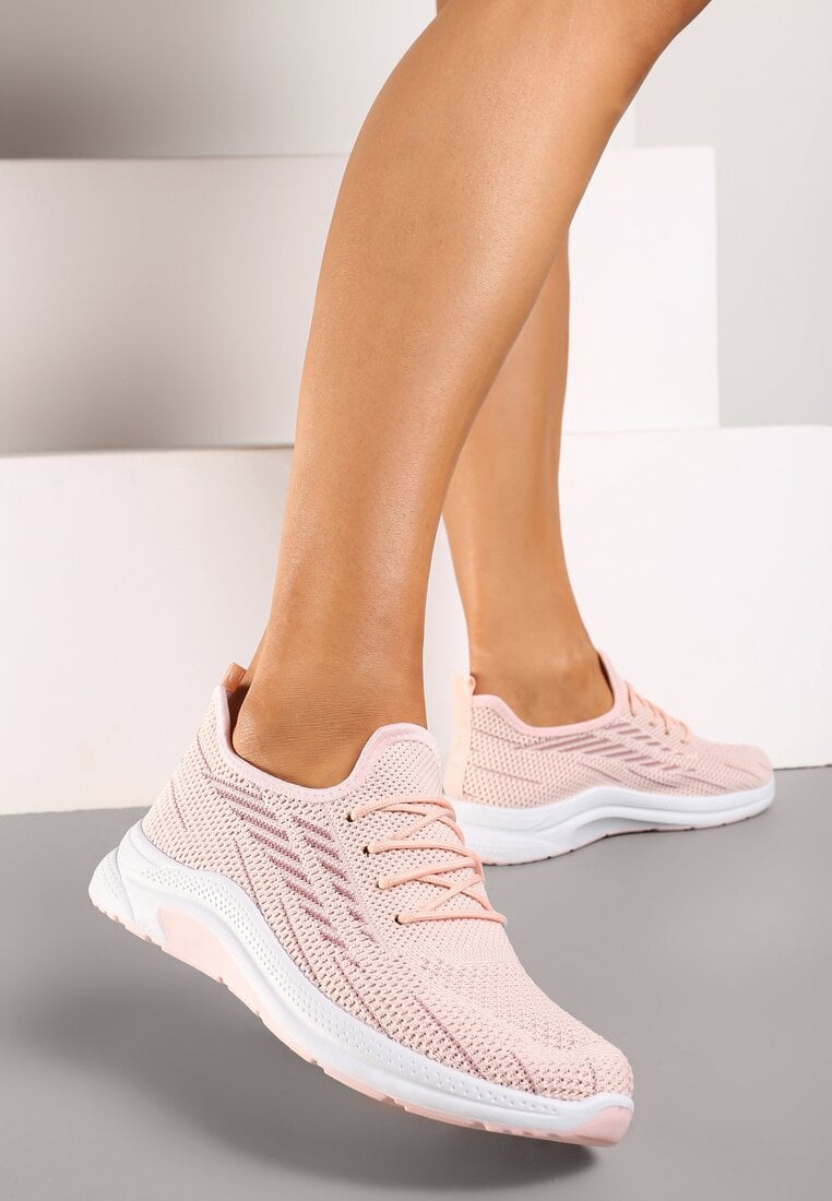 Pantofi sport roz din plasă cu talpă de spumă Linidas