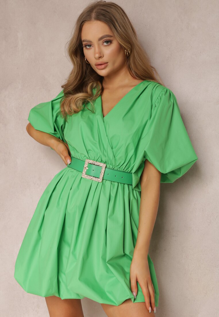 Rochie Verde cu Curea Moniphae