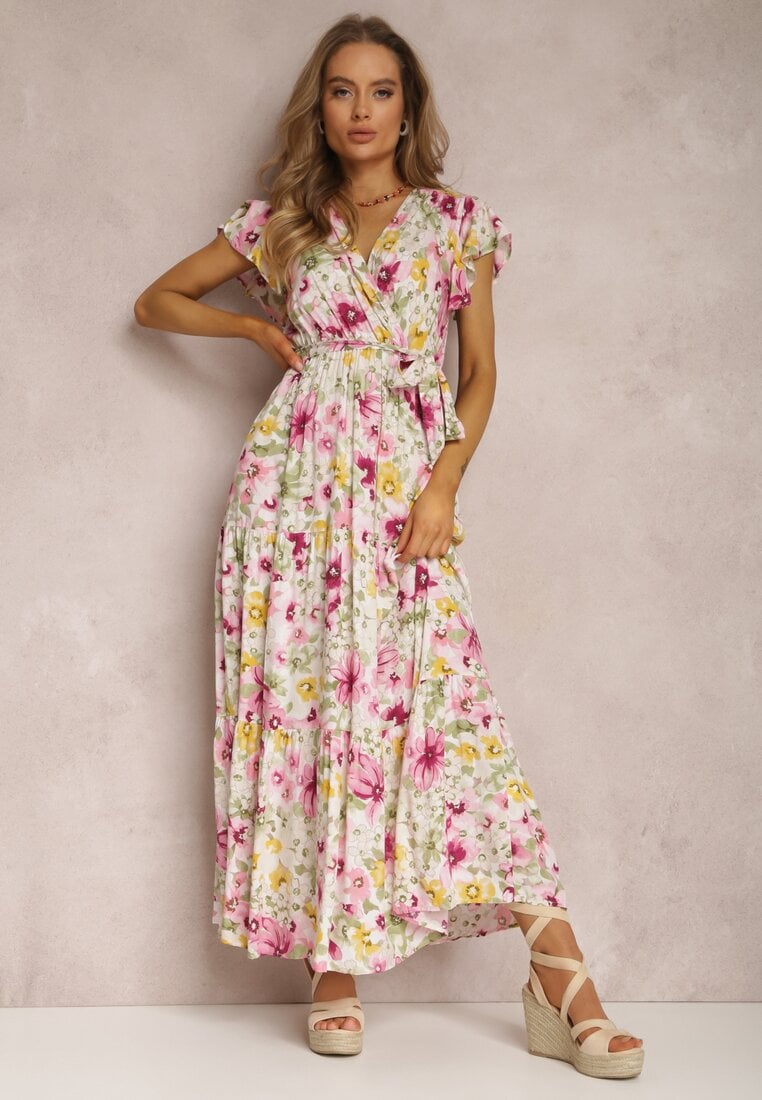 Rochie Alb-Roz Arginca