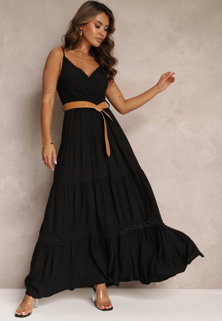 Rochie Neagră cu Curea Asoonice