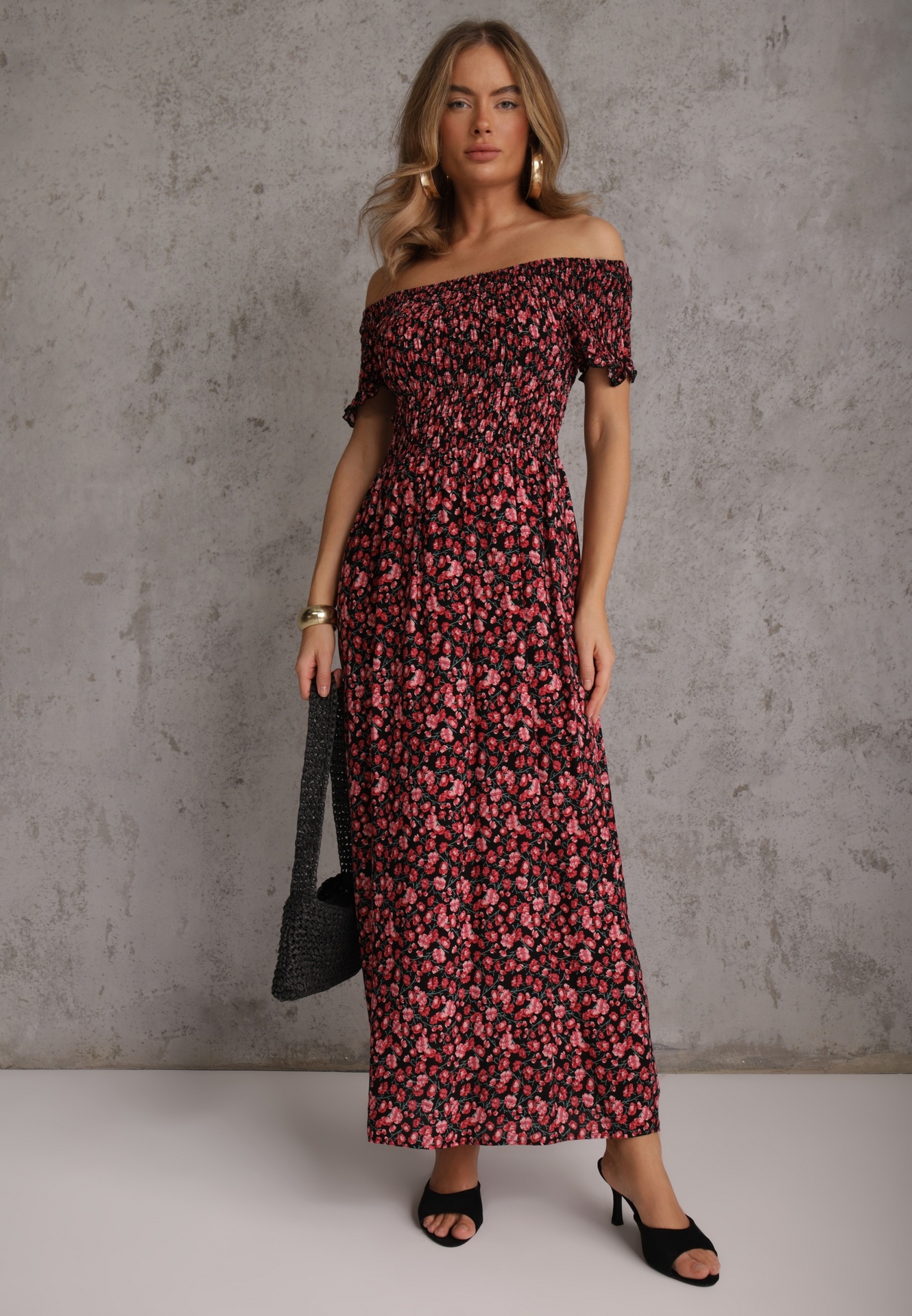 Rochie Roșie-Neagră din Vâscoză Tariya