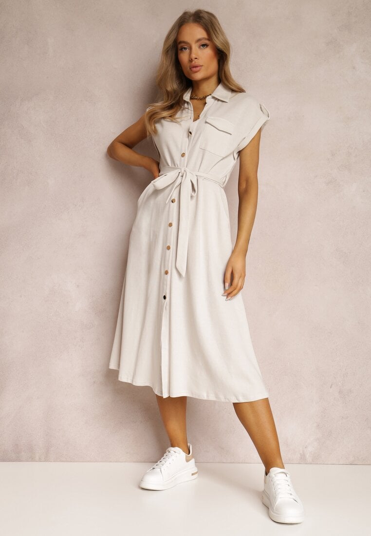 Rochie cămașă Bej deschis Eiditrite