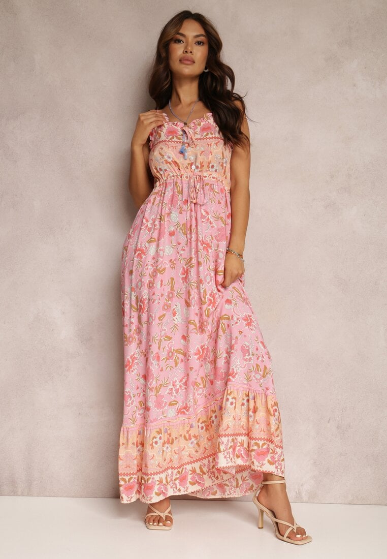 Rochie Roz din Viscoză Anastosyne