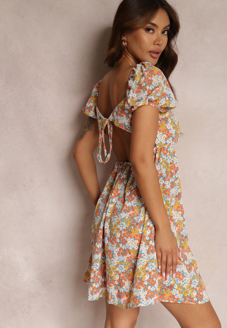 Rochie Bej-Portocalie Josmy