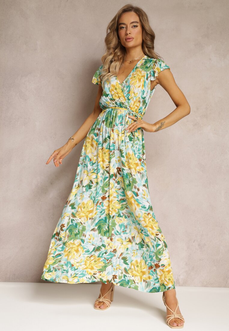 Rochie Verde-Bej Fionowen