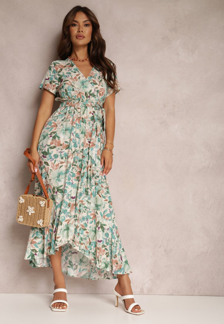 Rochie Verde-Bej Nolwyn