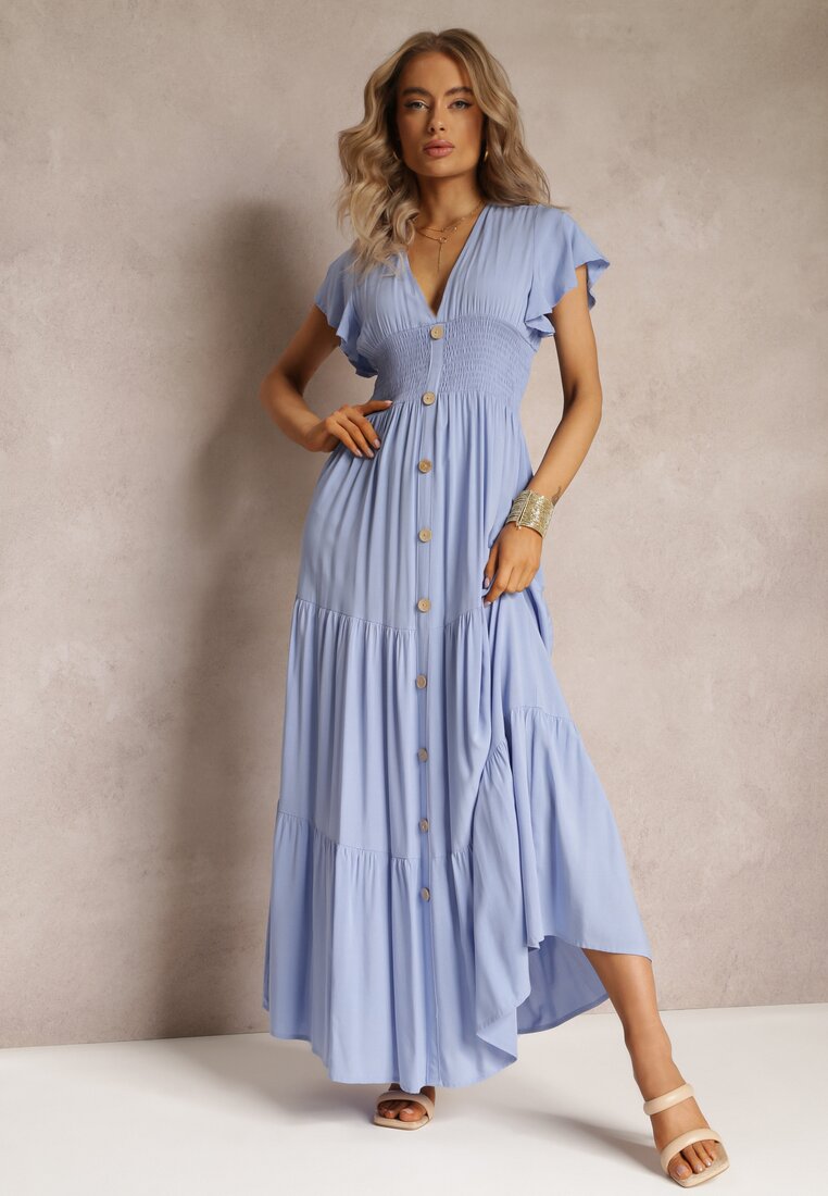Rochie albastră deschisă din vâscoză Heeny