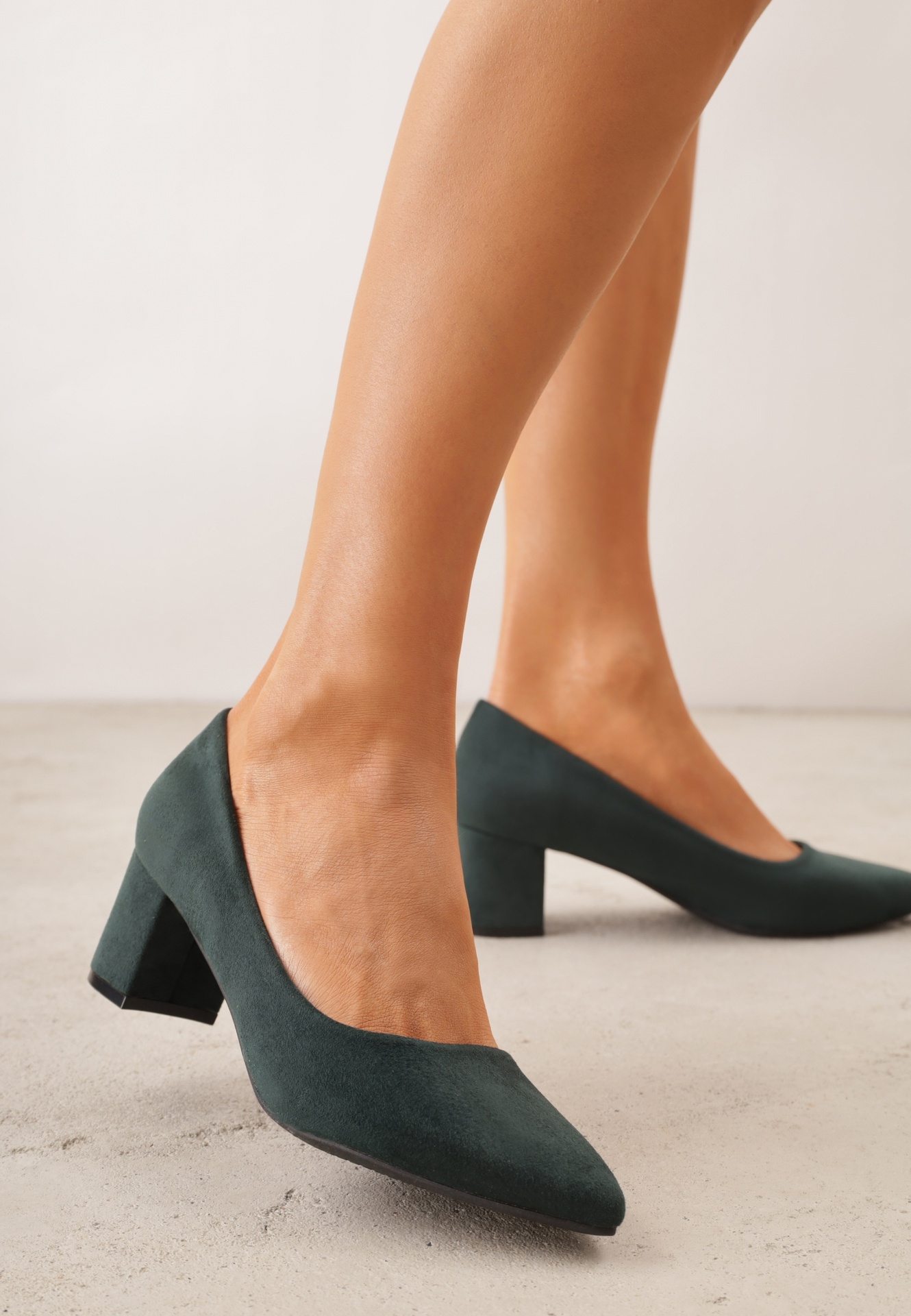 Pantofi cu toc Verde închis Casual cu toc bloc Bastien