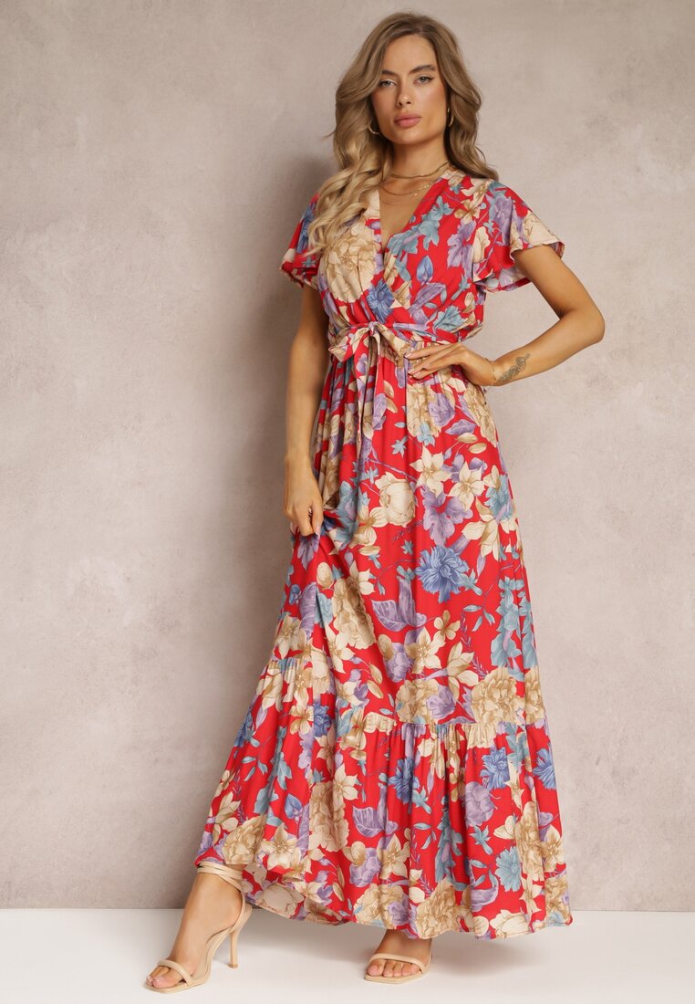Rochie Roșie din Viscoză Titinia