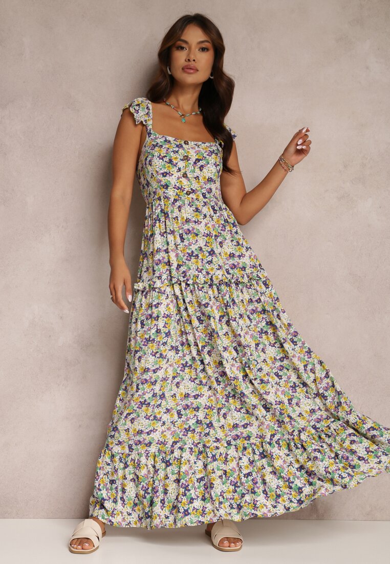 Rochie Alb-Mov Salama