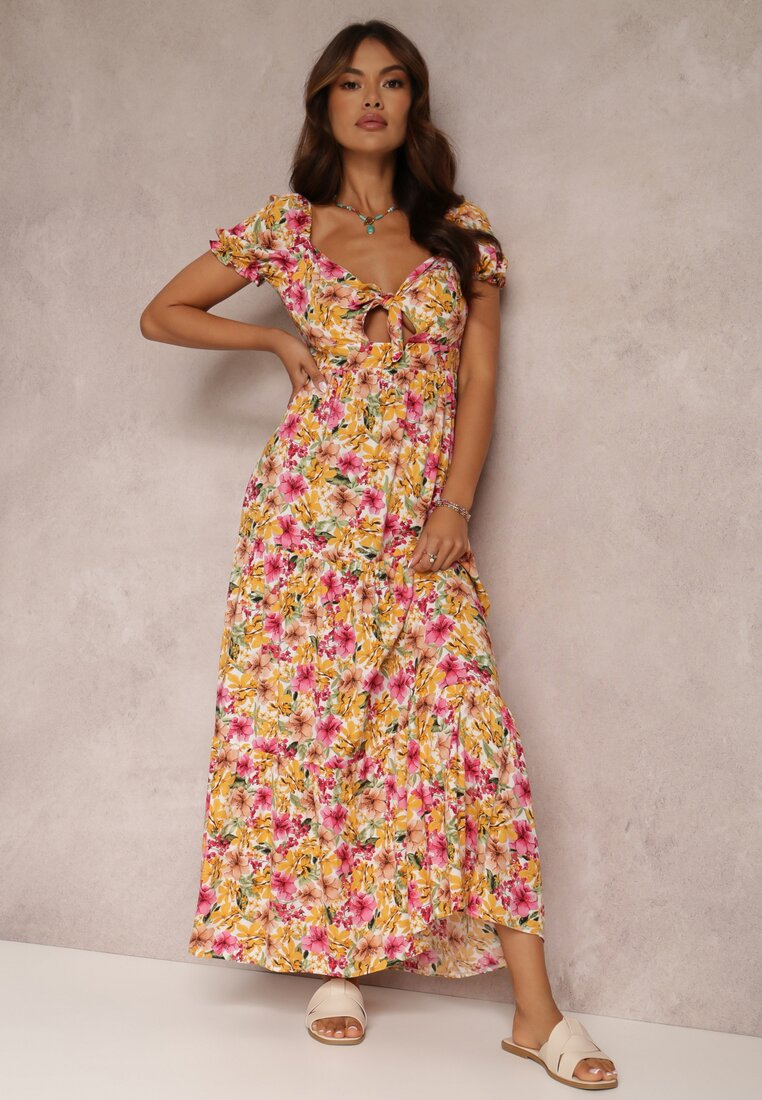 Rochie Alb-Galbenă Mothea