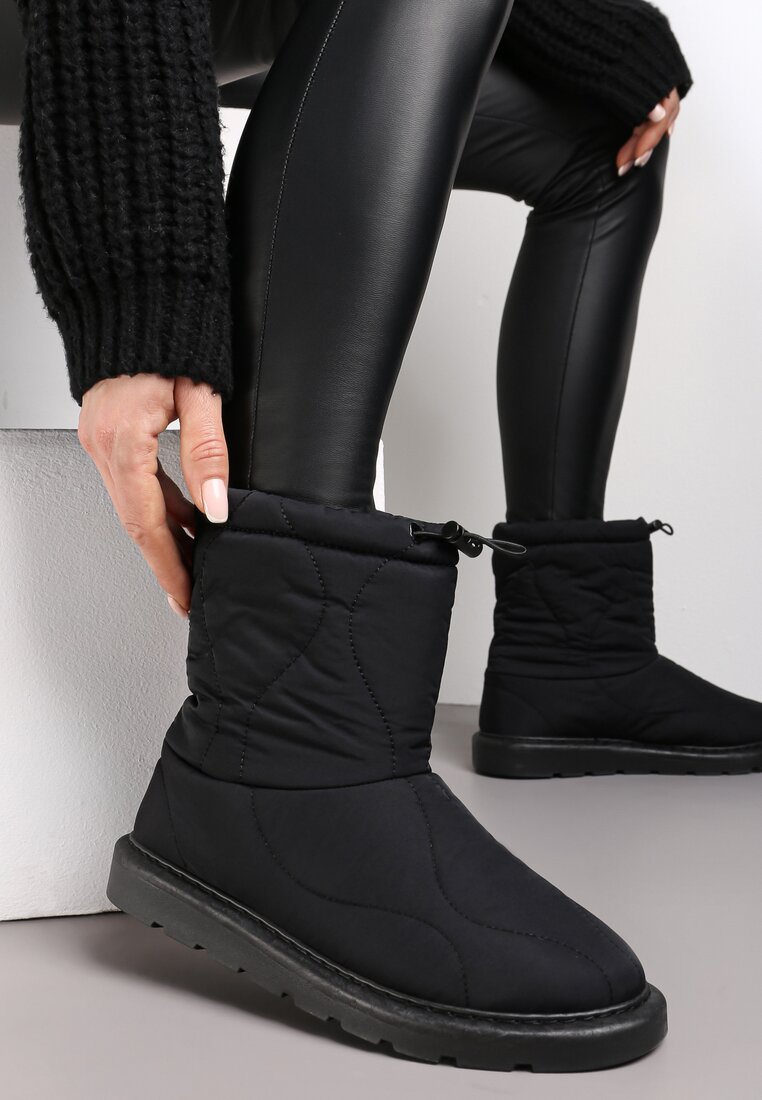 Cizme de zăpadă Negre Matlasate Lessela