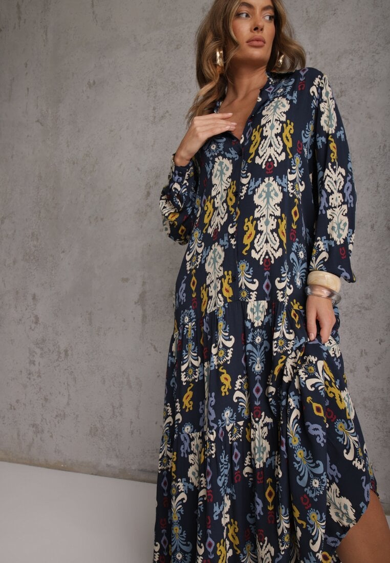 Rochie Granat Tip Cămașă Evazată Zjarrta