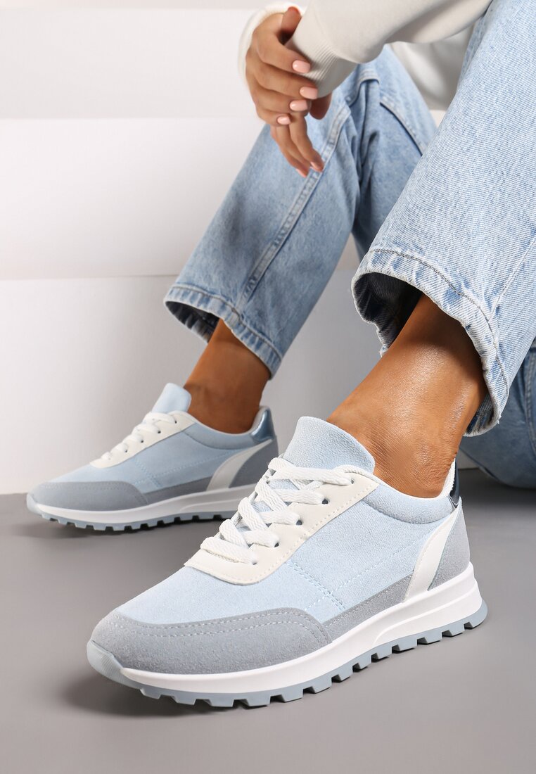 Adidași Albaștri cu șireturi deasupra gleznei Kiea