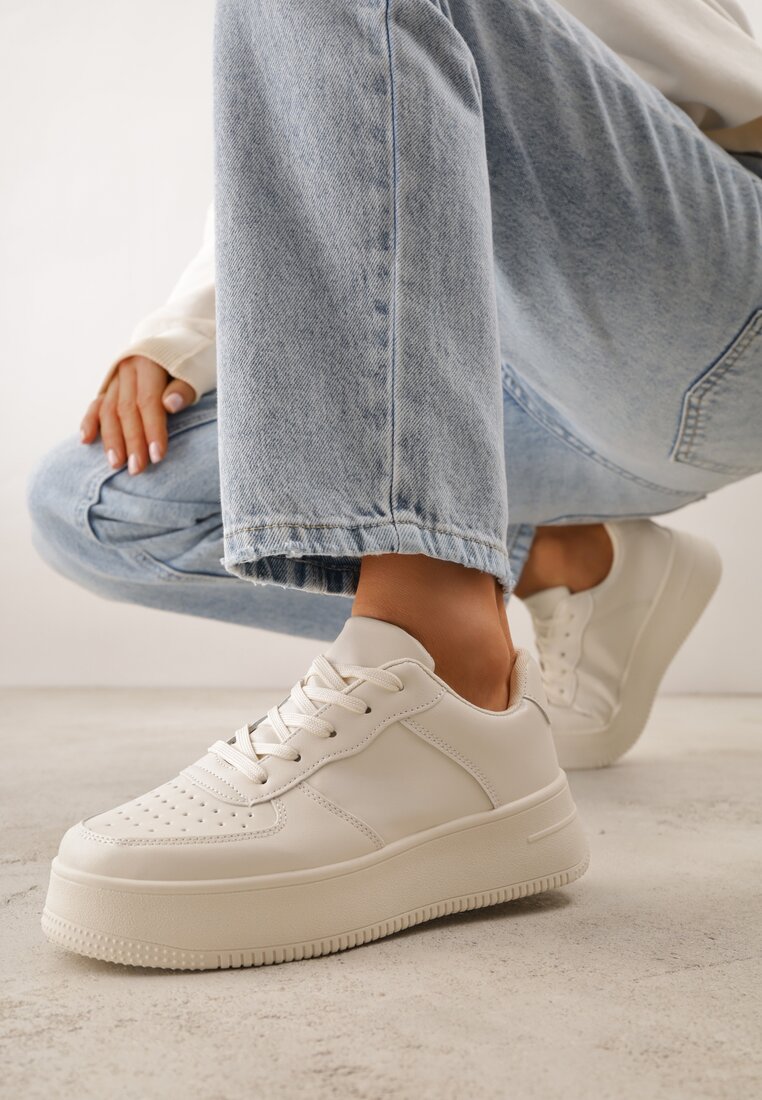 Adidași Bej Cu șireturi Cu platformă Cu talpă zimțată Arvilla