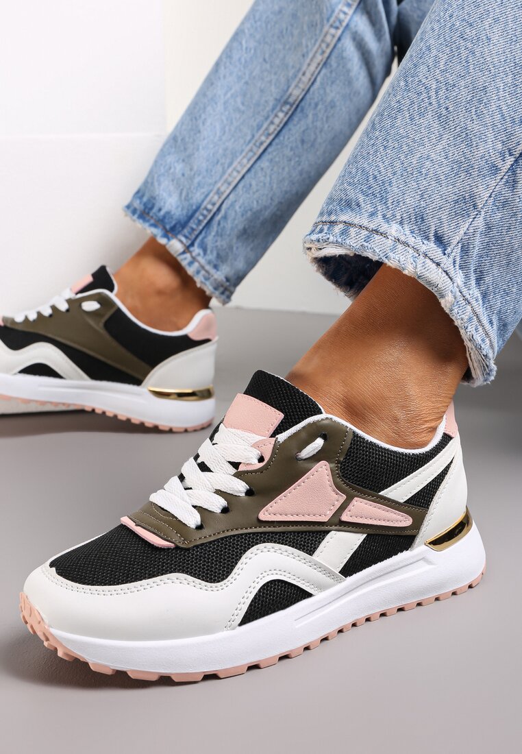 Adidași Negru-Alb Cu șireturi Pe talpă plată Salisa