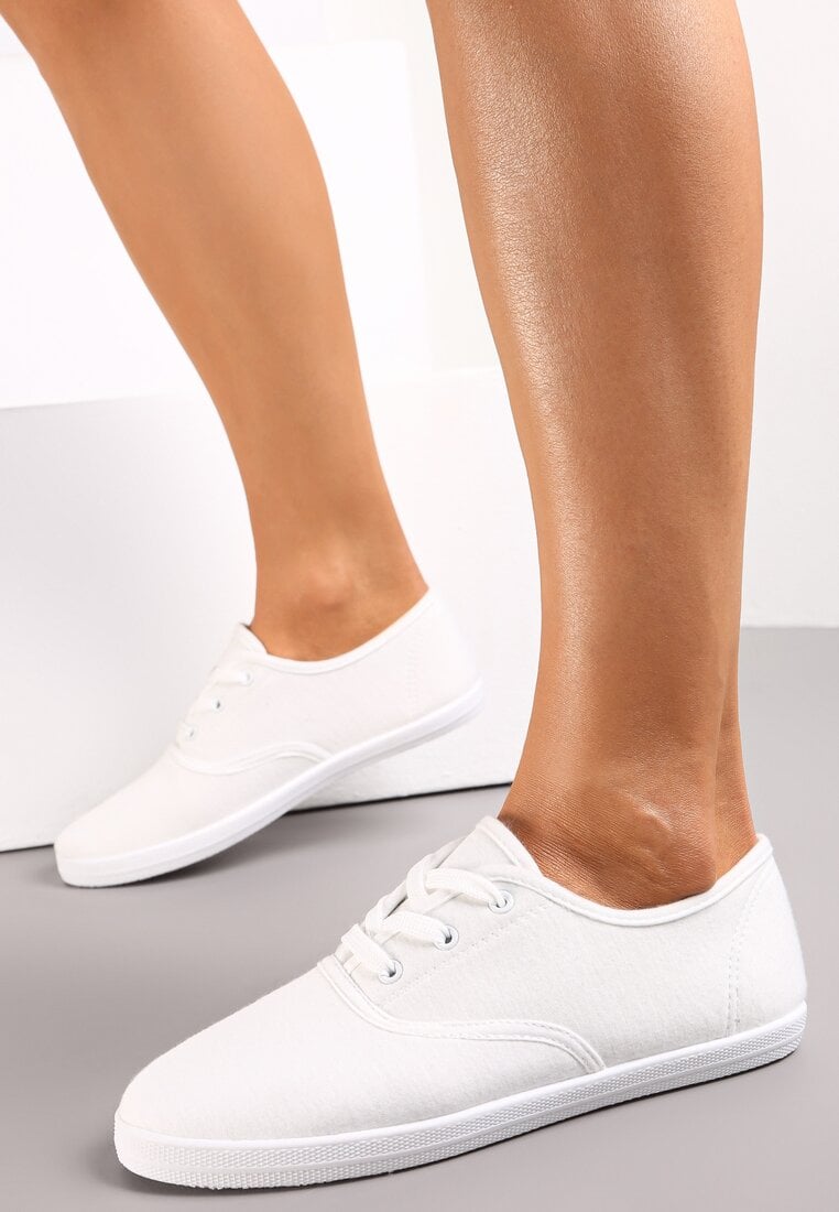 Adidași Albi Cu șireturi Sub gleznă Calapse