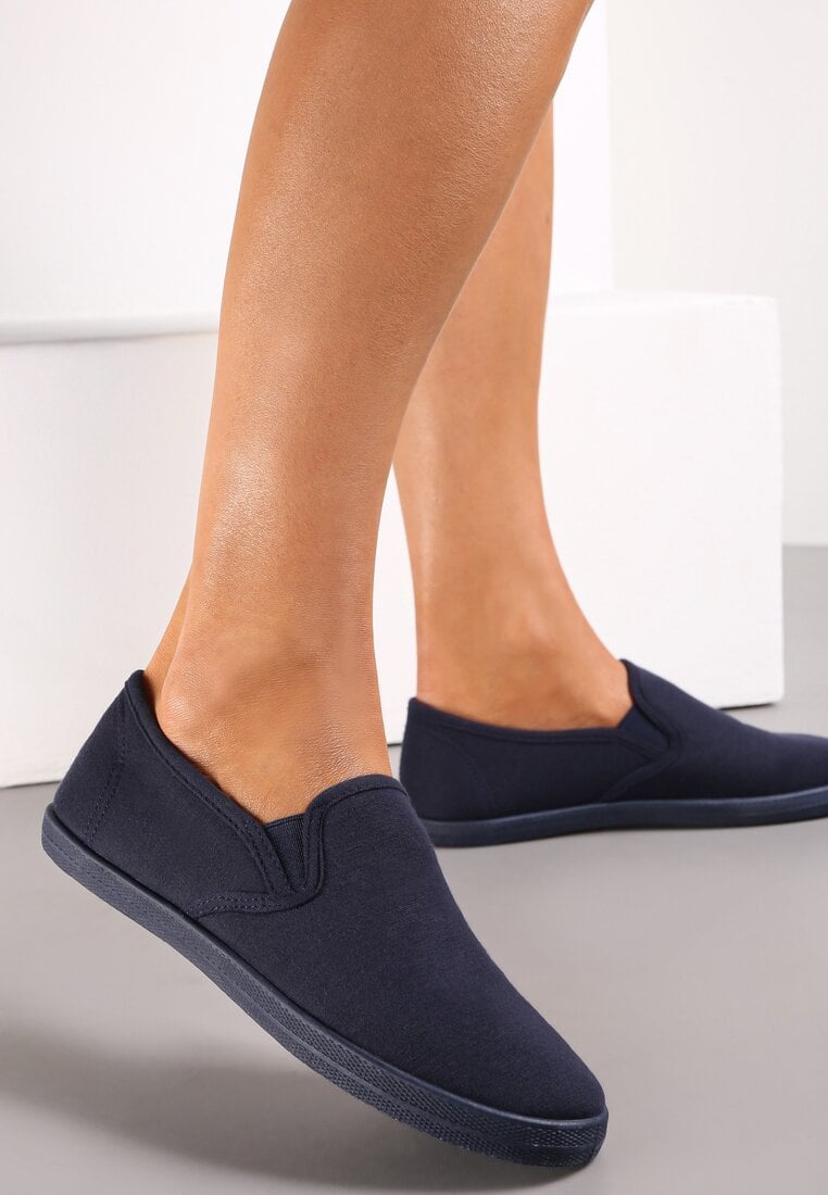 Teniși slip-on din material textil bleumarin Jaylisa
