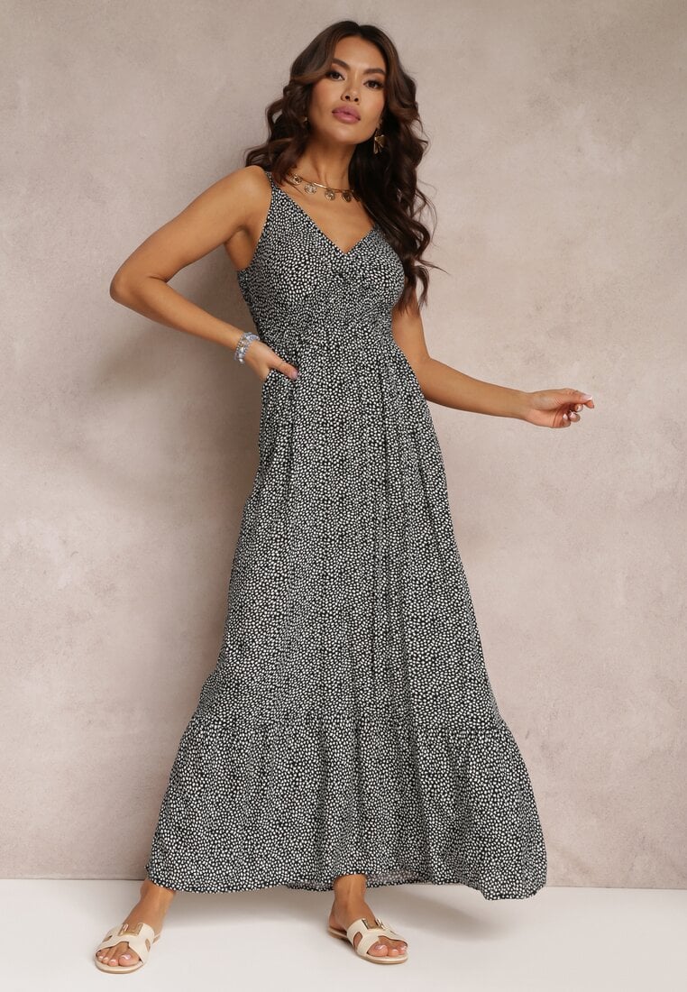 Rochie Neagră Cloche cu elastic în talie Konasia