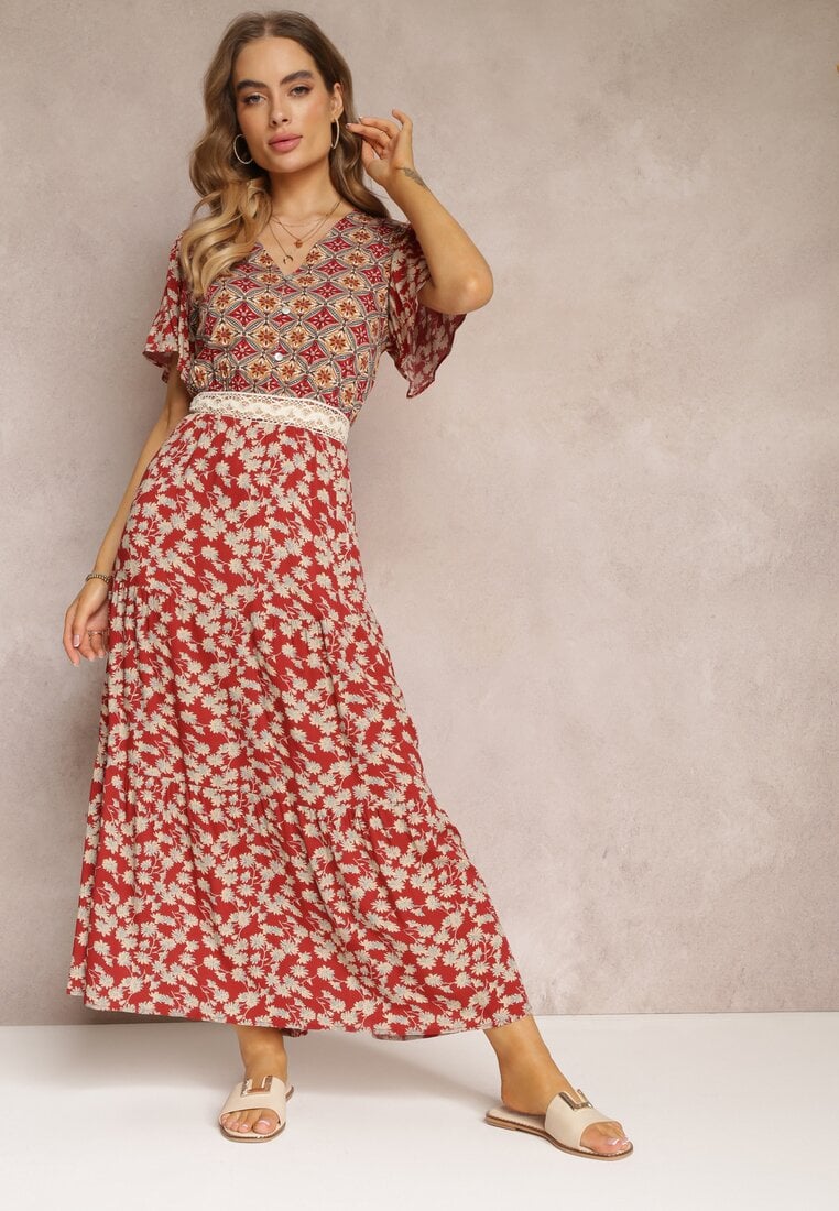 Rochie Visinie Evazată Maxi din Viscoză Ophitria