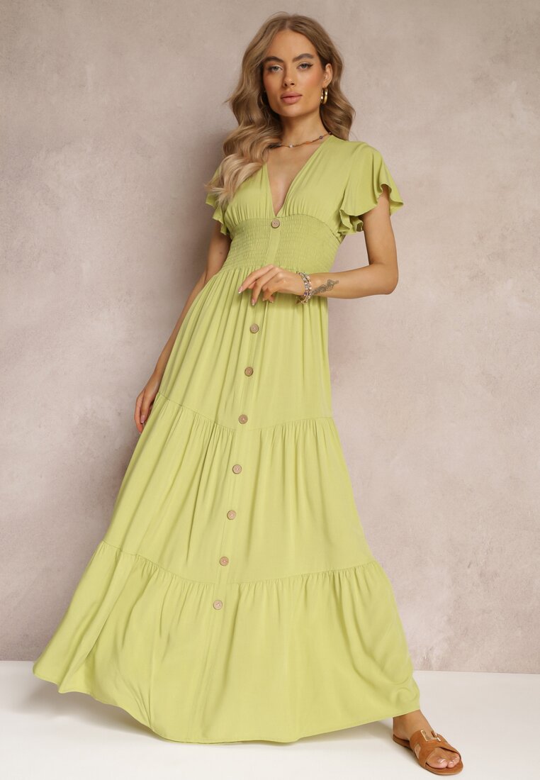 Rochie Verde deschisă din Viscoză Heeny