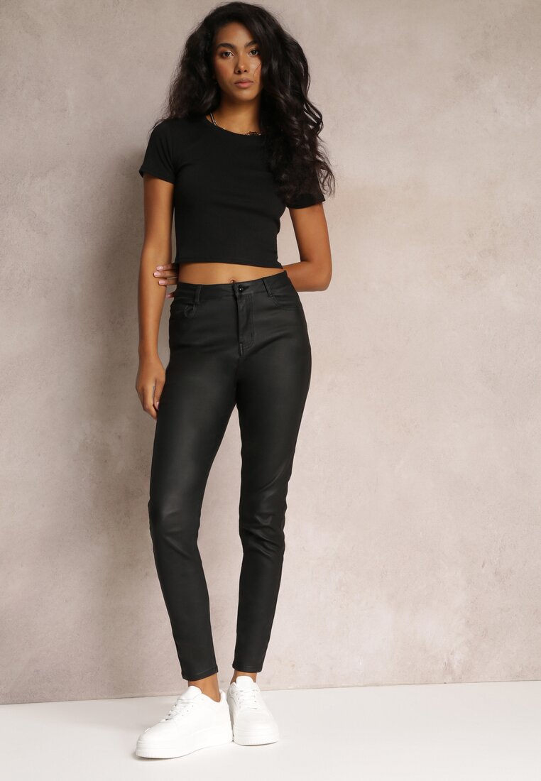Pantaloni Negri Casual Skinny cu o Croială Modelatoare Elovi