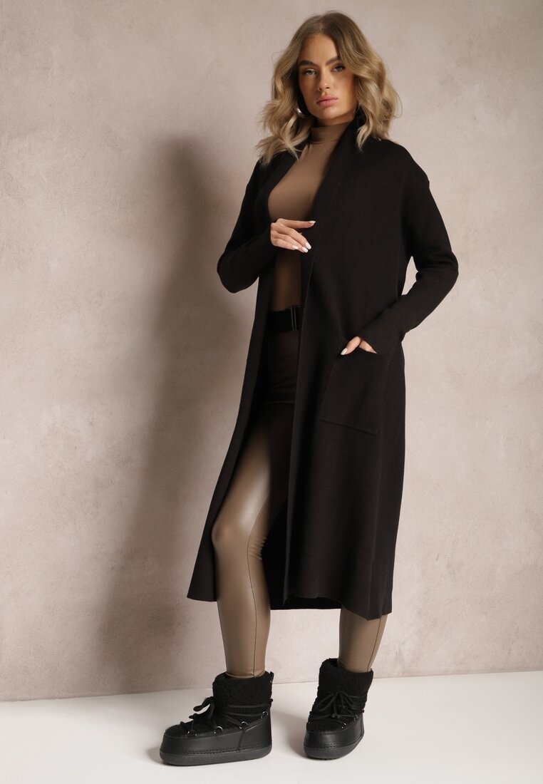 Cardigan Negru Lejer Neîncheiat Jacquella