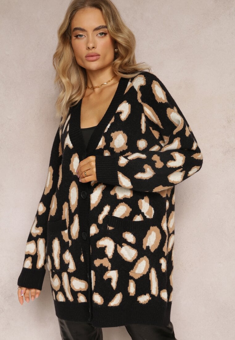 Cardigan Negru Lejer cu nasturi Heromena