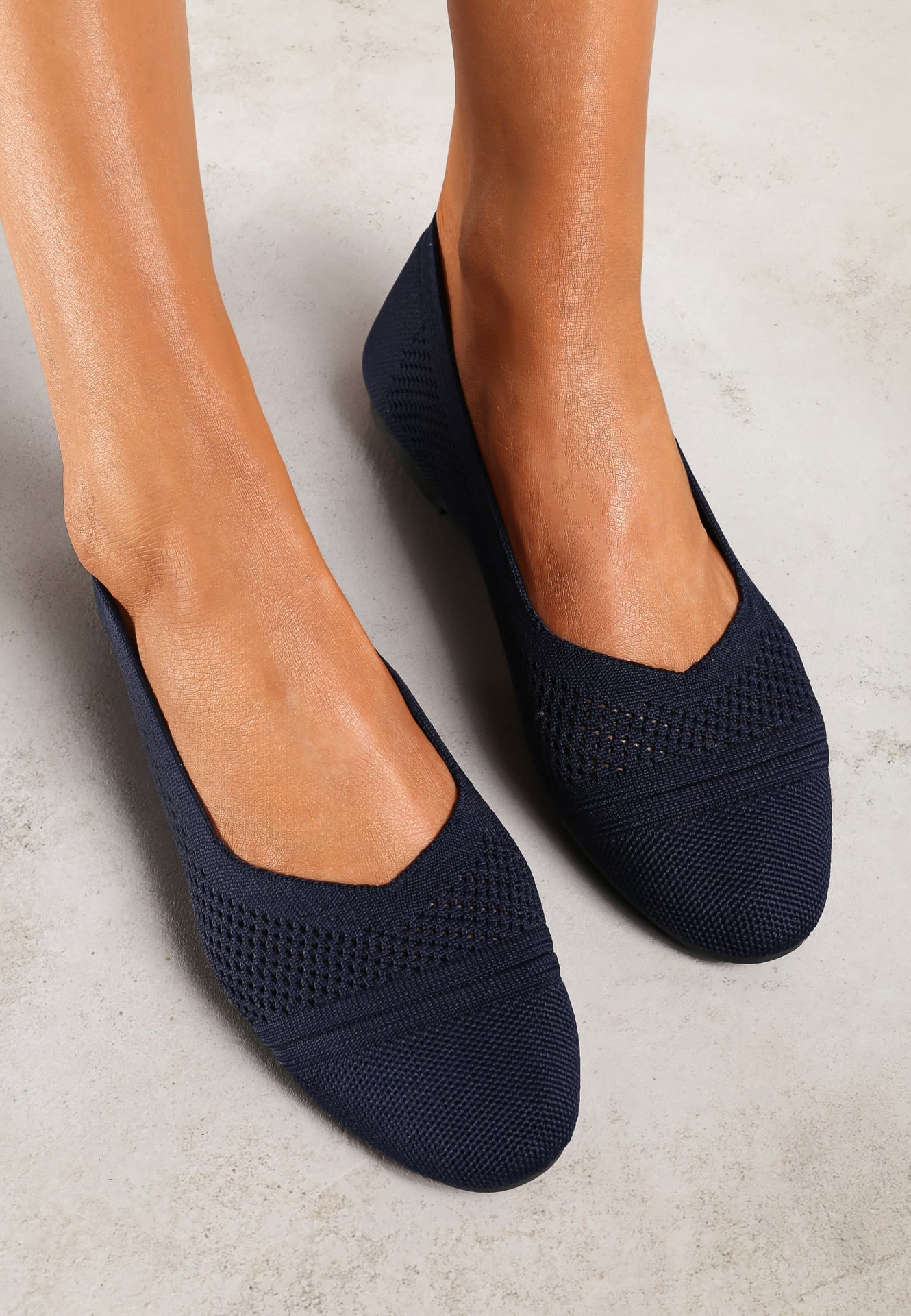 Balerini Bleumarin Plati din plasă Nelibra