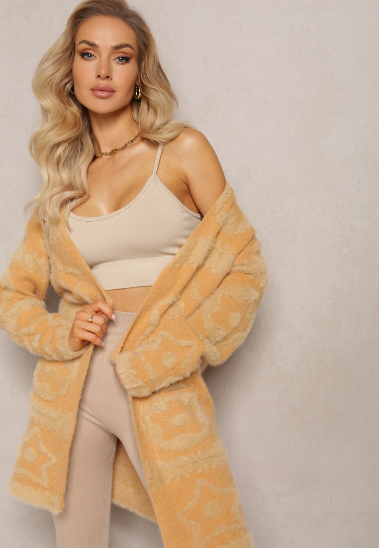 Cardigan Maro Deschis cu fir mai lung Korrema