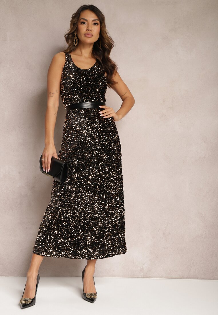 Rochie Maro Maxi cu bretele cu paiete Misona