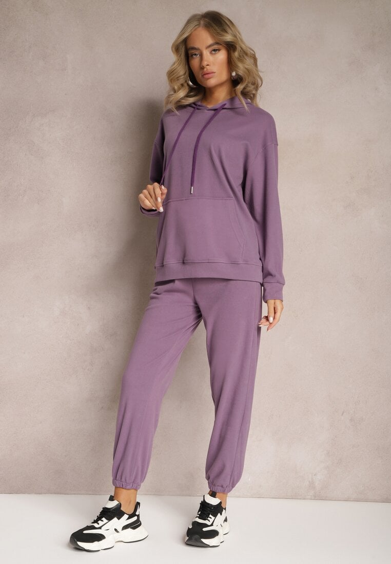 Set de Trening Mov cu Bluză și Pantaloni Ciranova