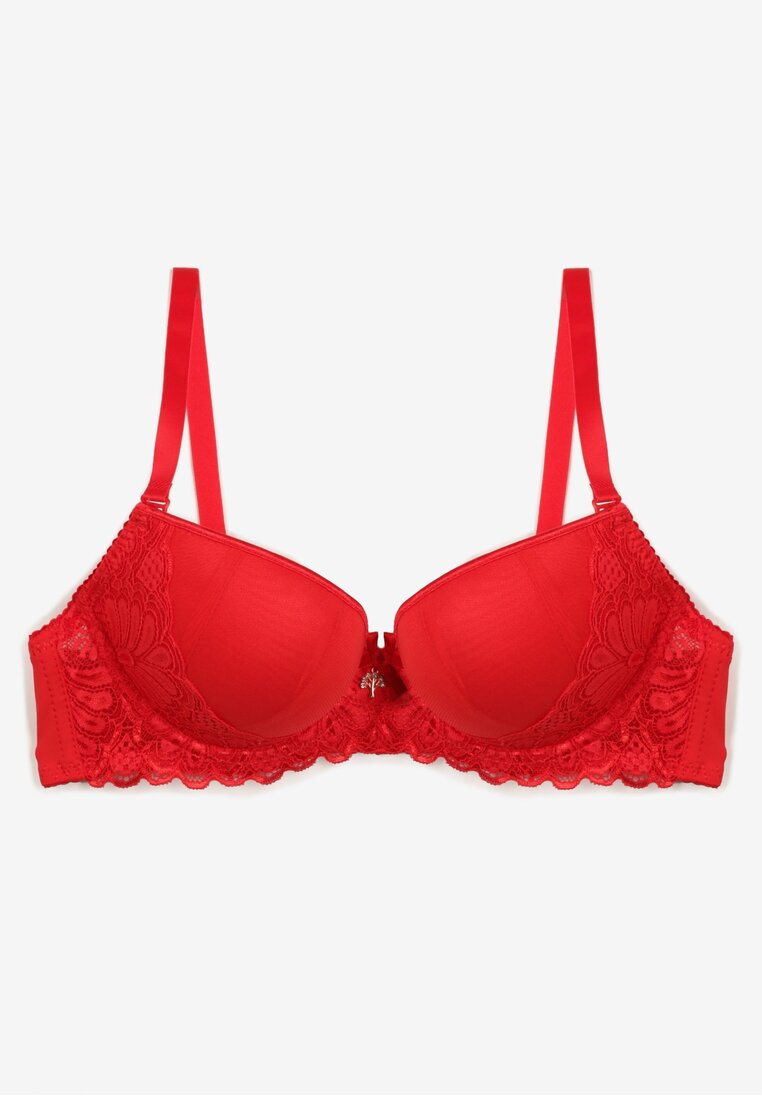 Sutien Roșu Din dantelă Push-up Bliffa