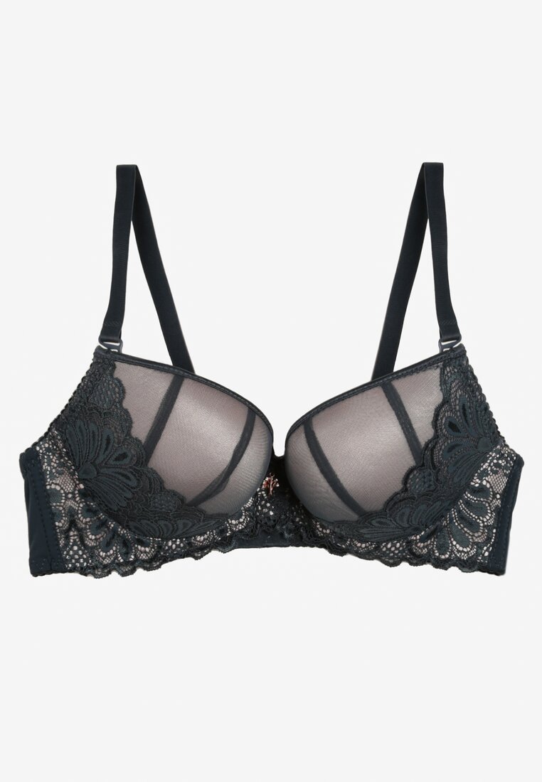 Sutien din dantelă Verde-Roz Push-up Bliffa